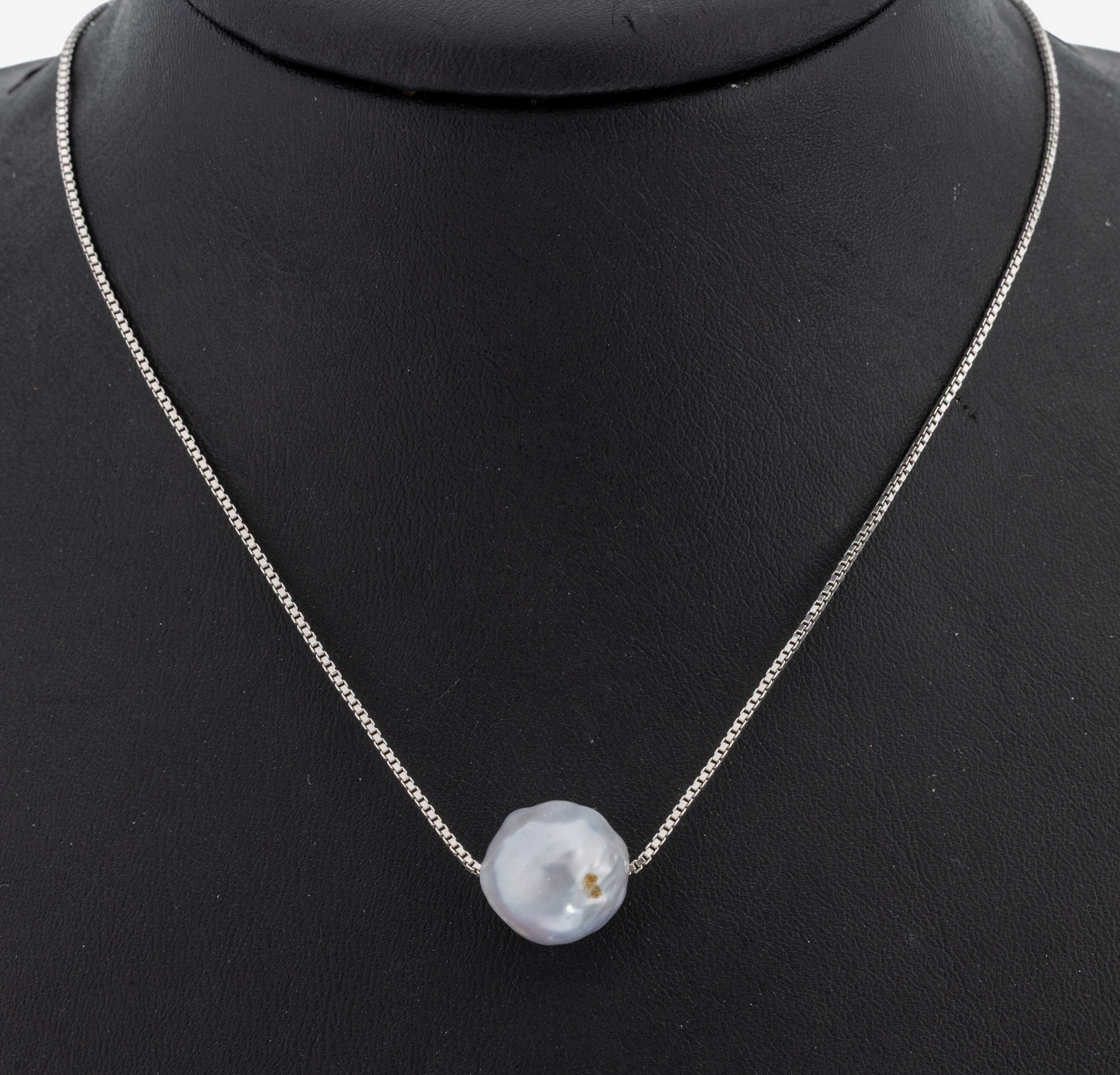Image 27135146 - 14 kt Gold Perl-Collier, WG 585/000 gepr., endlose Venezianerkette, bewegl. barocke ...