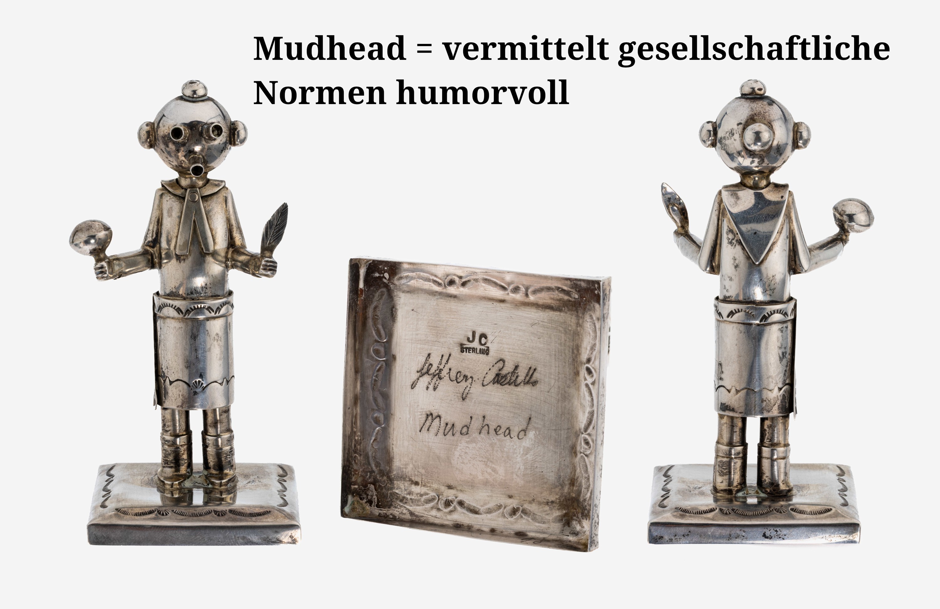 Detail b: Jeffrey Castillo (geb. 1949), Sammlung von 21 Kachina-Figuren, USA 1998, Sterlingsilber, sämtlich signiert "Jeffrey Castillo", ...