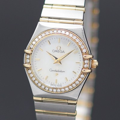 27135111a - OMEGA Damenarmbanduhr Constellation Referenz 895,1201, quarz, Edelstahl/Gold kombiniert ...