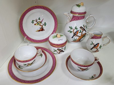 27135136a - Kaffeeset, Höchst, 20. Jh., Dejeuner, kleine Kaffee- oder Mokkakanne, Zuckerdose, ...