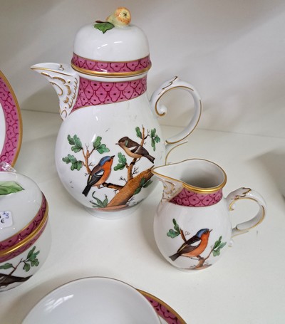 27135136b - Kaffeeset, Höchst, 20. Jh., Dejeuner, kleine Kaffee- oder Mokkakanne, Zuckerdose, ...
