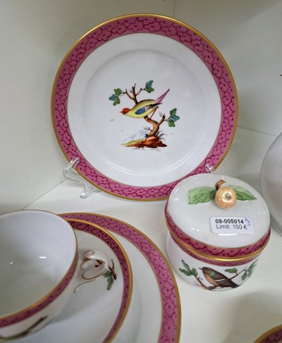 27135136c - Kaffeeset, Höchst, 20. Jh., Dejeuner, kleine Kaffee- oder Mokkakanne, Zuckerdose, ...