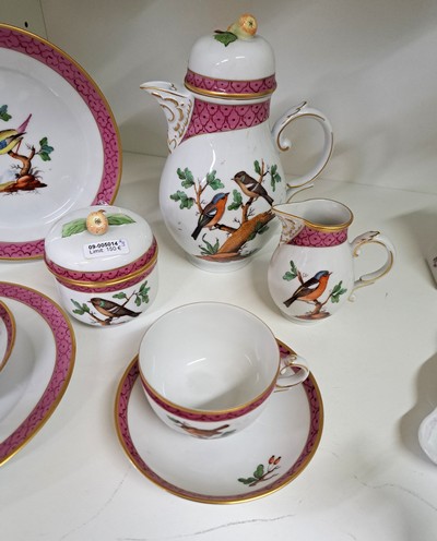 27135136f - Kaffeeset, Höchst, 20. Jh., Dejeuner, kleine Kaffee- oder Mokkakanne, Zuckerdose, ...