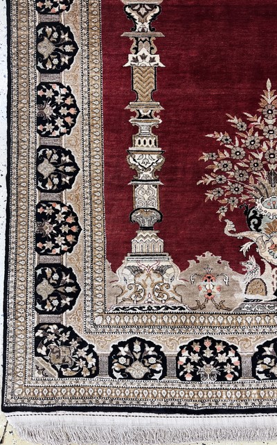 27135139b - Ghom Seide fein, Persien, Mitte 20.Jhd., reine Naturseide, ca. 213 x 136 cm, EHZ: 2 ...