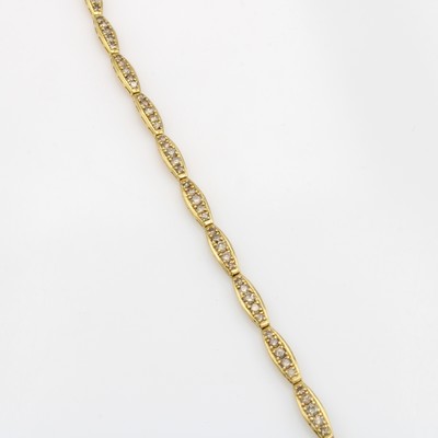 Image Armband mit Brillanten, 925er Silber verg., anged. Navetteform, Brill. zus. ca. 4.10 ct ...