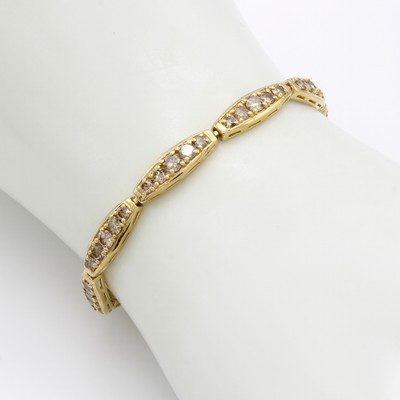 27135157a - Armband mit Brillanten, 925er Silber verg., anged. Navetteform, Brill. zus. ca. 4.10 ct ...