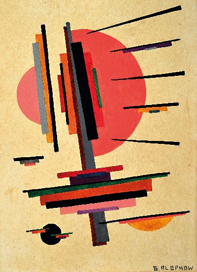27135580a - Boris Alepkow, russischer Maler des 20. Jh., 4 Gouachen mit suprematistischen ...