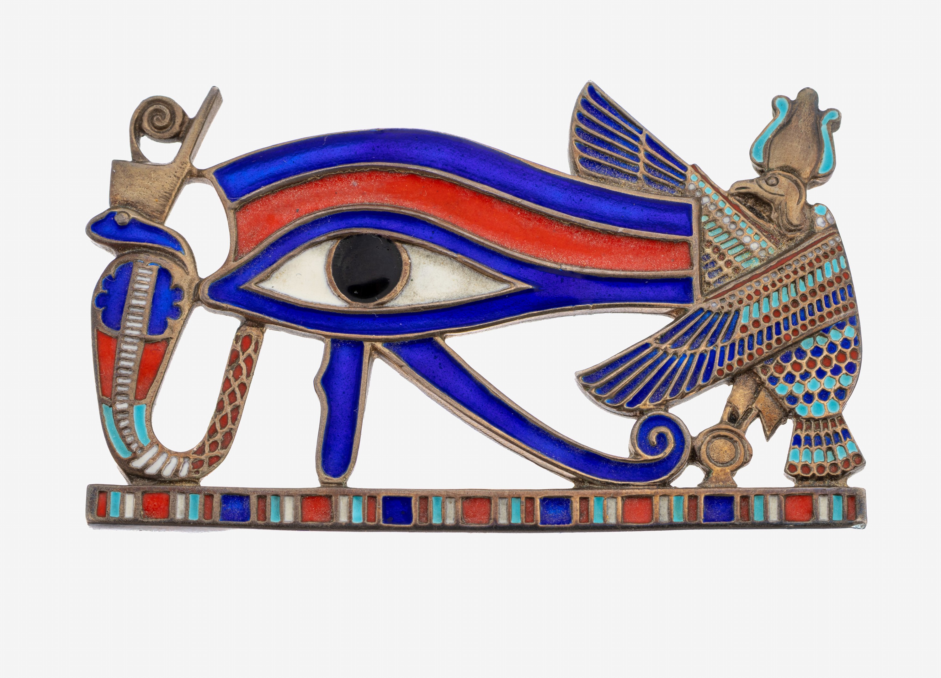 Image 27136249 - Pendant ´Eye of Horus´ , silver 925, presentation Eye of Horus with goddess ...