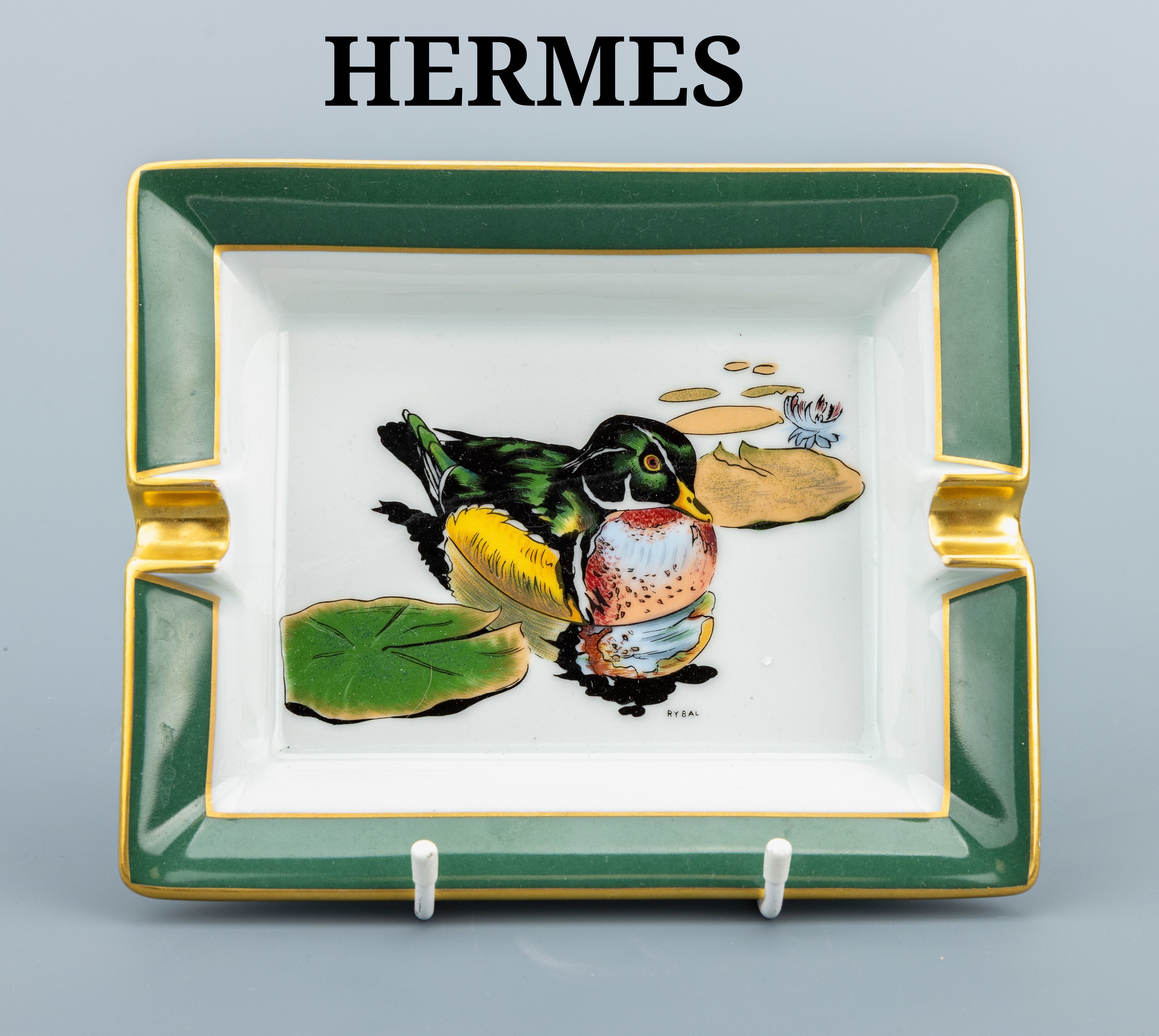 Image 27136260 - HERMES Aschenbecher, Porzellan, Darstellungeiner männlichen Stockente mit ...