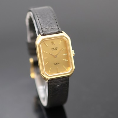27136222b - ROLEX Cellini 18k yellow gold ladies wristwatch reference 4104 1, manual winding, ...