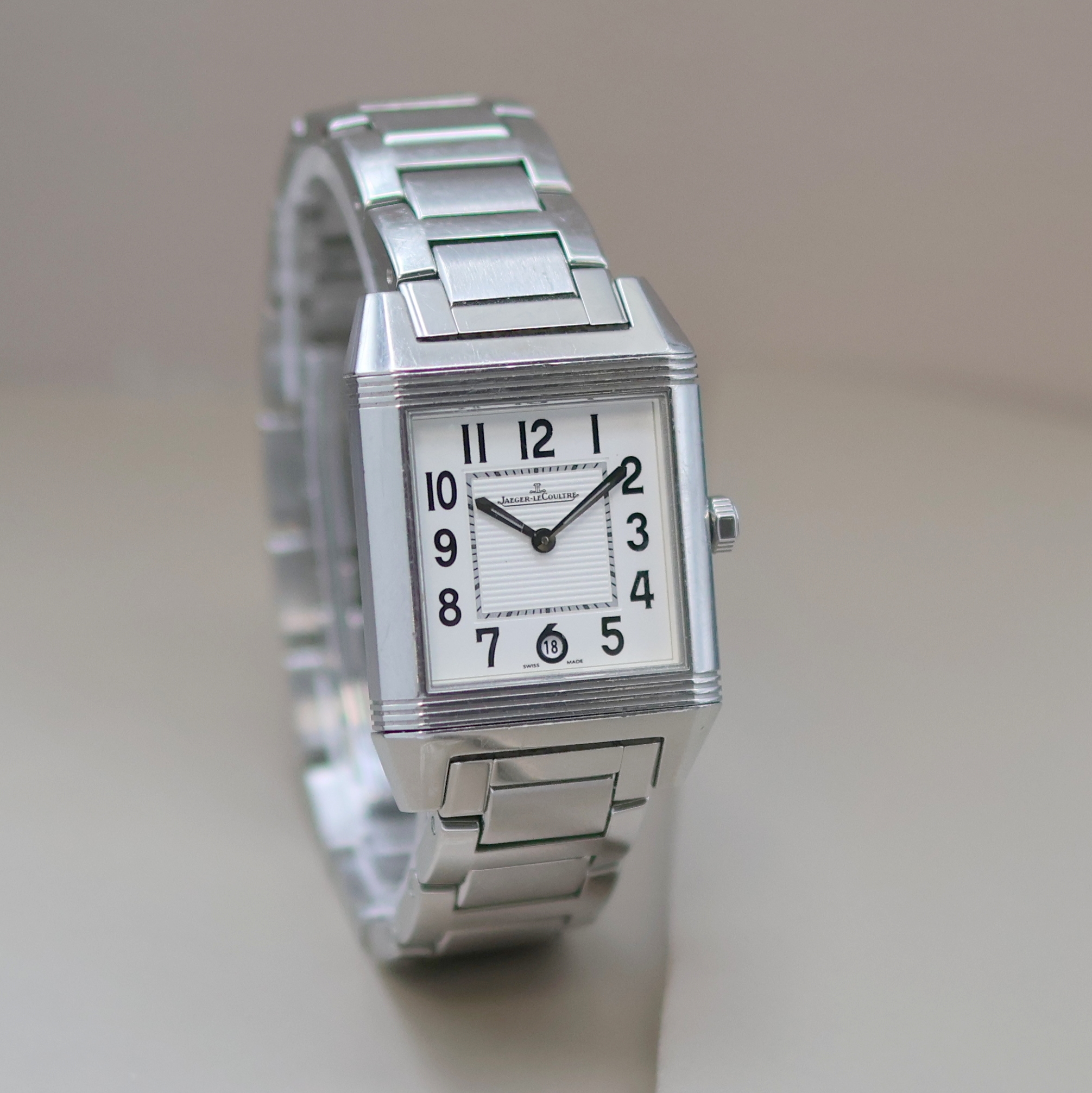 Detail b: Jaeger-LeCoultre Reverso Squadra Armbanduhr Referenz 234.8.66, Schweiz verk. lt. beil. Pap. 03/2015, Automatik, um 180 Grad drehb. Wendegeh. inkl. ...