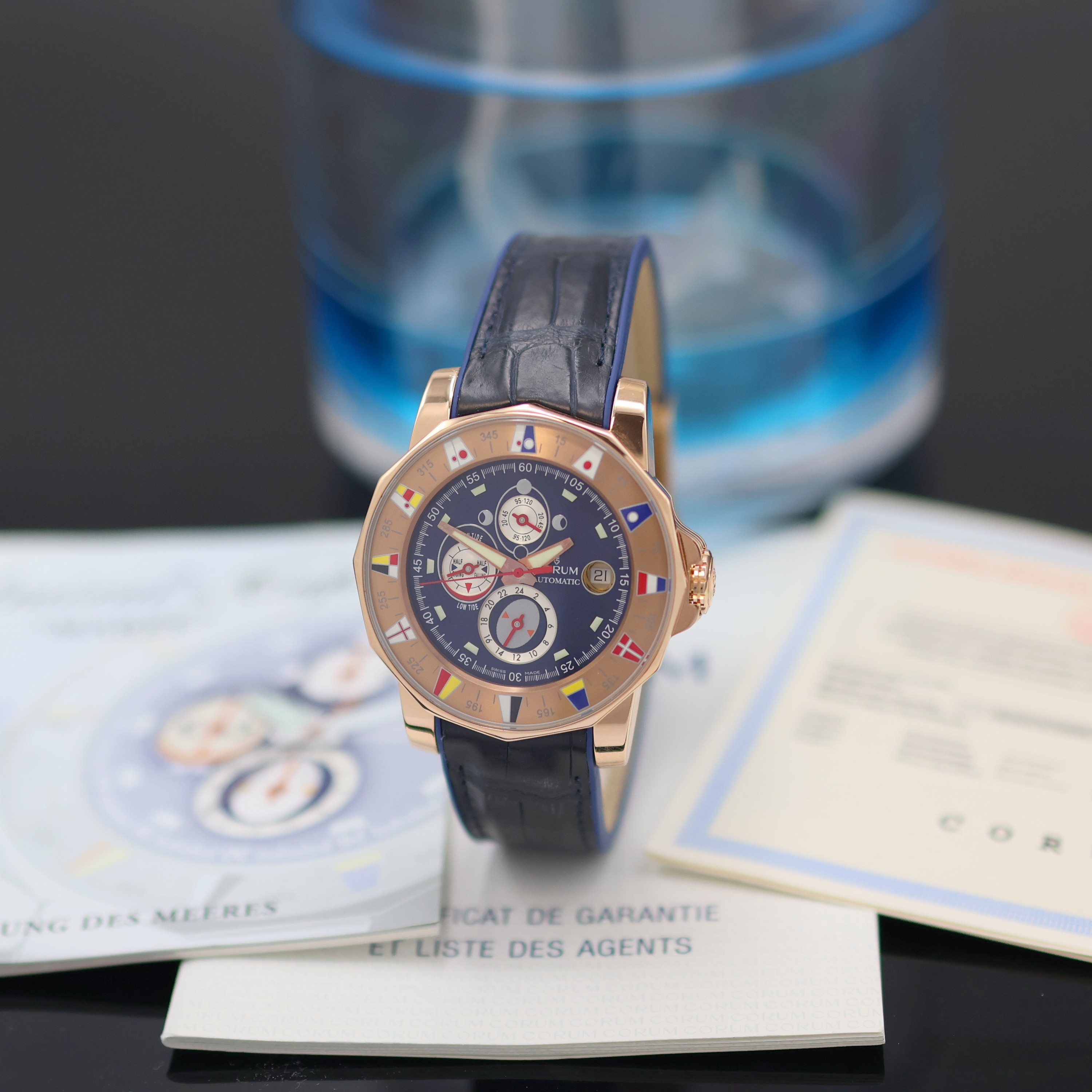 Image 27136315 - CORUM Admiral`s Cup ´Marée´ chronometer 18k pink gold gents wristwatch reference ...