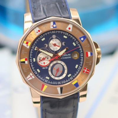 27136315c - CORUM Admiral`s Cup ´Marée´ chronometer 18k pink gold gents wristwatch reference ...