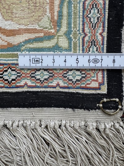 27136328e - Hereke Seide signiert, Türkei, Ende 20.Jhd,reine Naturseide, ca. 88 x 60 cm, ...