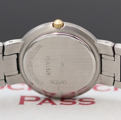 27136330e - MOVADO Damenarmbanduhr mit Brillanten, Schweiz um 1998, quarz, Edelstahl/Gold komb. ...