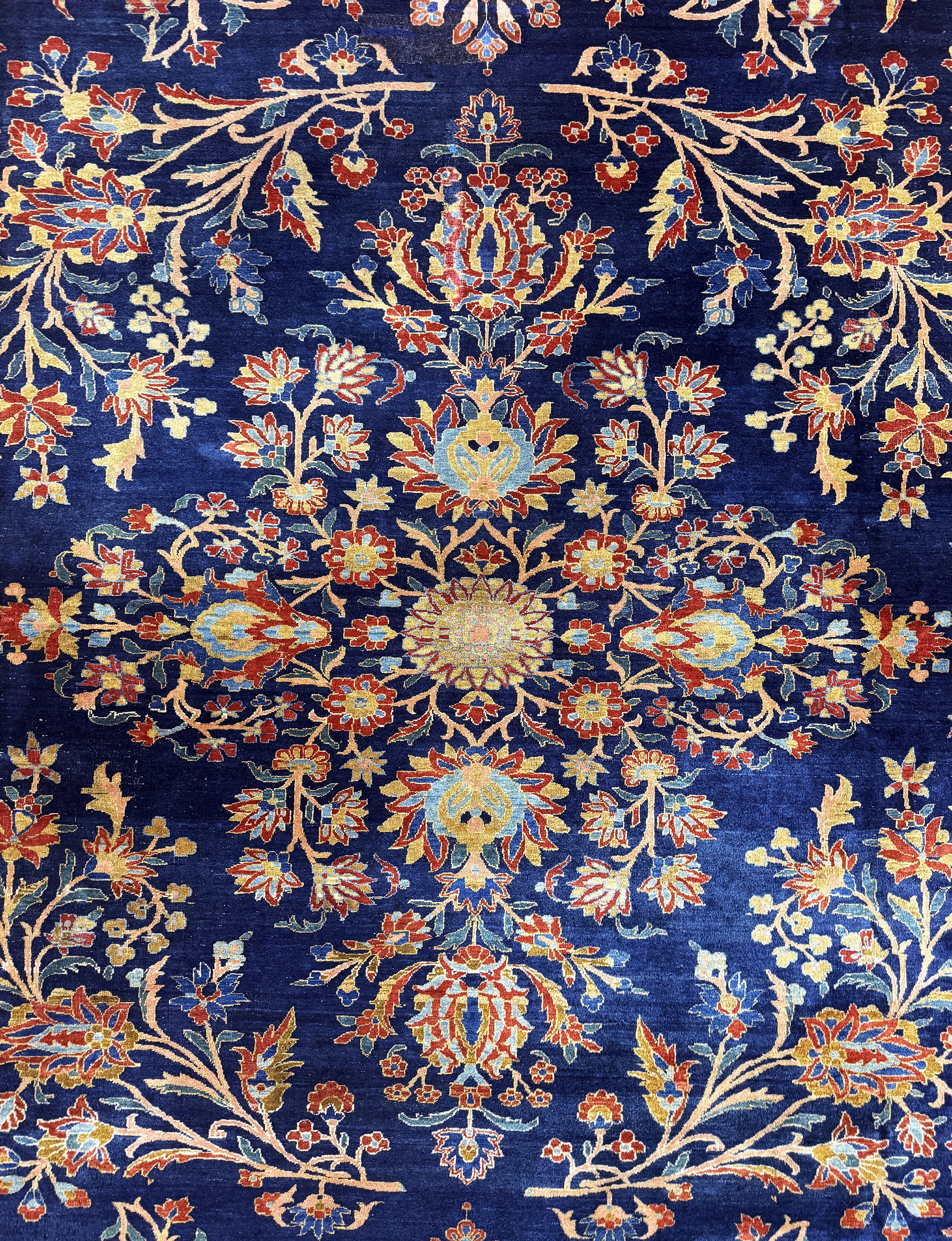 Detail e: "Manchester"Keschan antik, Persien, signiert(Auftragsarbeit), um 1900 Manchester-Korkwolle auf Baumwolle, ca. 500 x 333 cm, EHZ: 3