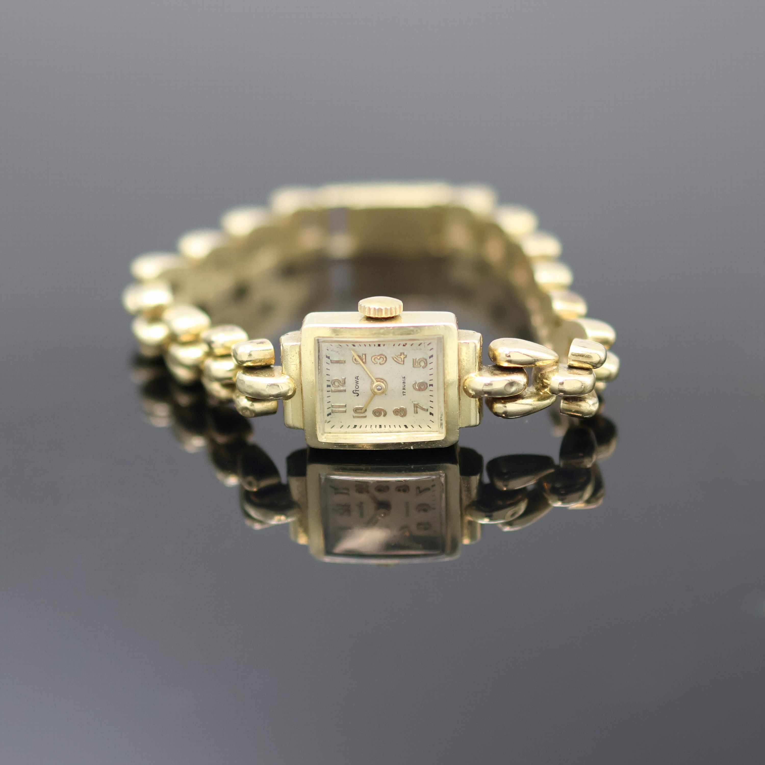 Image 27136669 - STOWA Damenarmbanduhr in GG 585/000, Handaufzug, Deutschland / Schweiz um 1965, ...