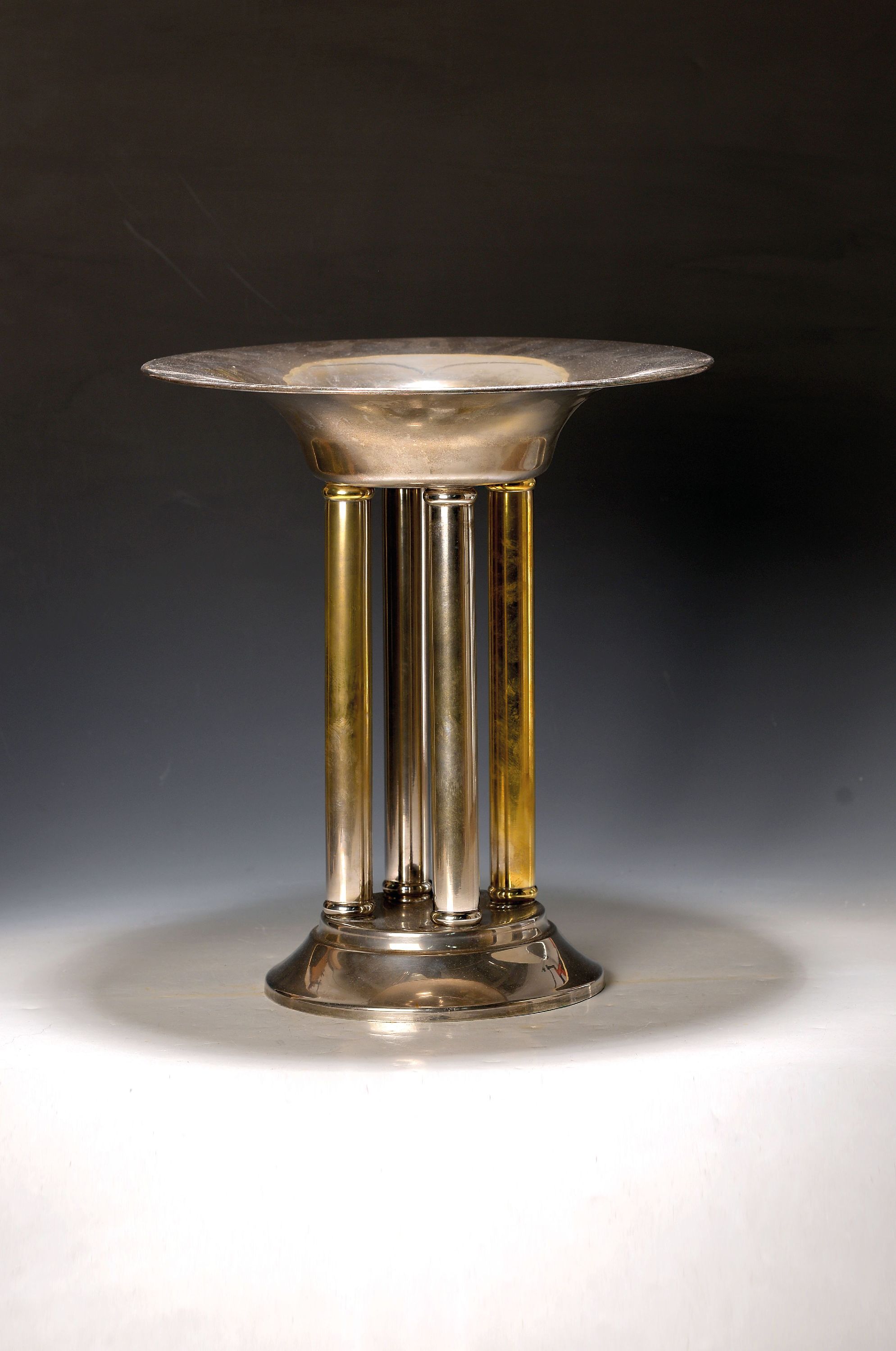 Image 27136677 - Großer Tafelaufsatz im Art Deco-Stil, H.R.W. Fink, Düsseldorf, Nachkriegszeit, ...