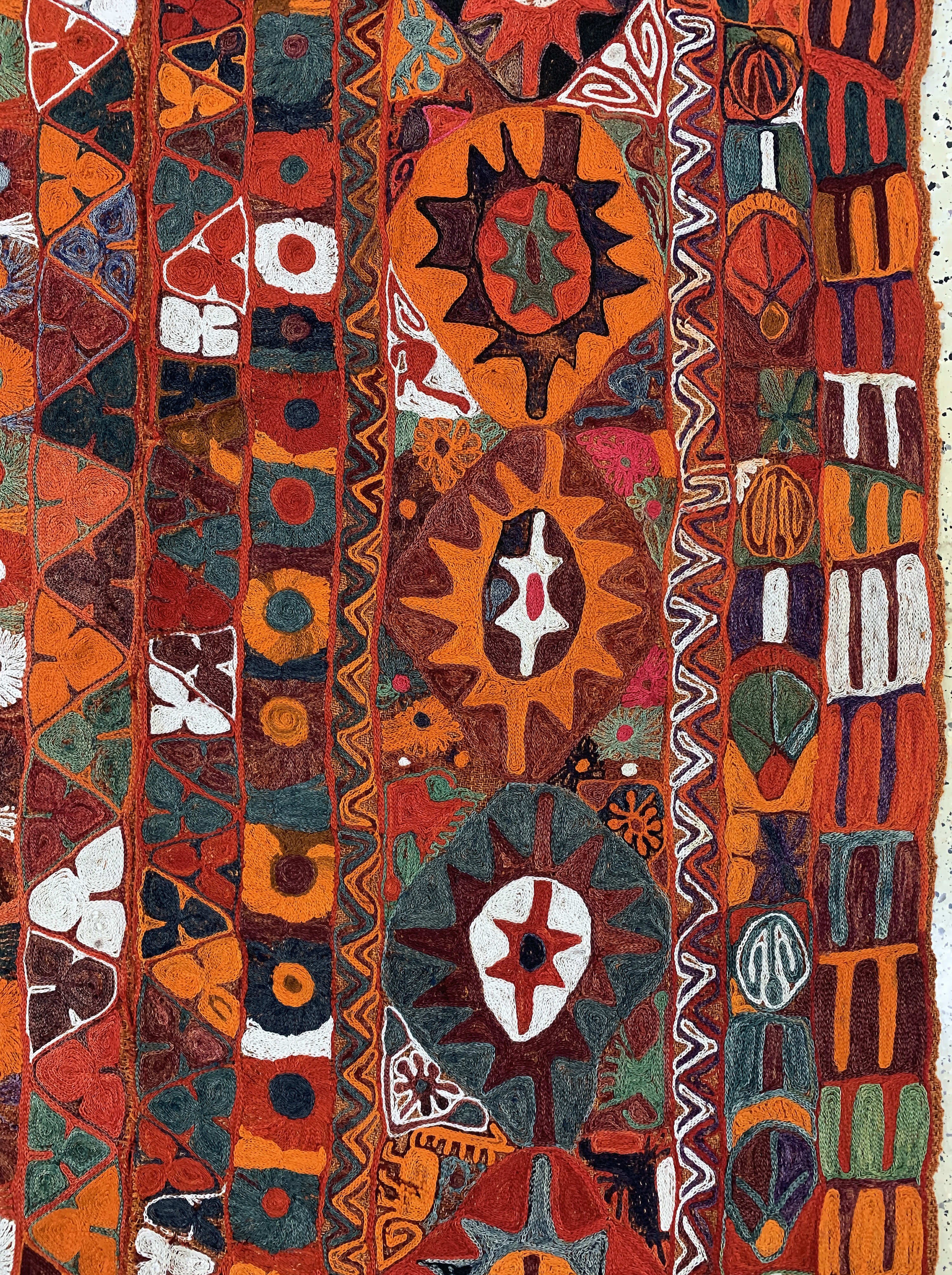 Detail d: Hochzeit-Kelim, Uzbekistan, Anfang 20.Jhd, Wolle auf Wolle, ca. 260 x 170 cm, EHZ: 1-2
