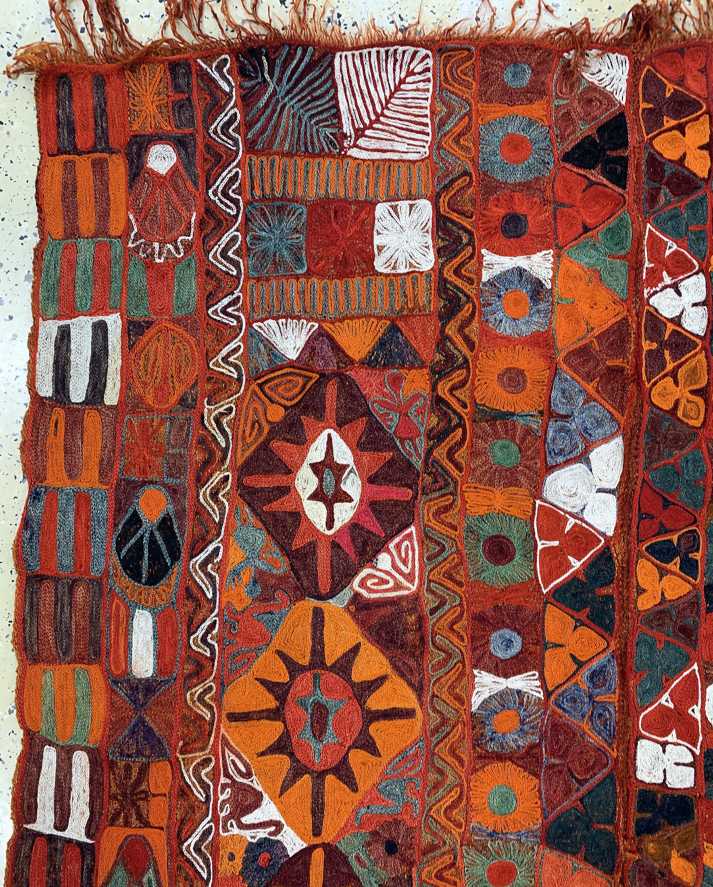 Detail e: Hochzeit-Kelim, Uzbekistan, Anfang 20.Jhd, Wolle auf Wolle, ca. 260 x 170 cm, EHZ: 1-2