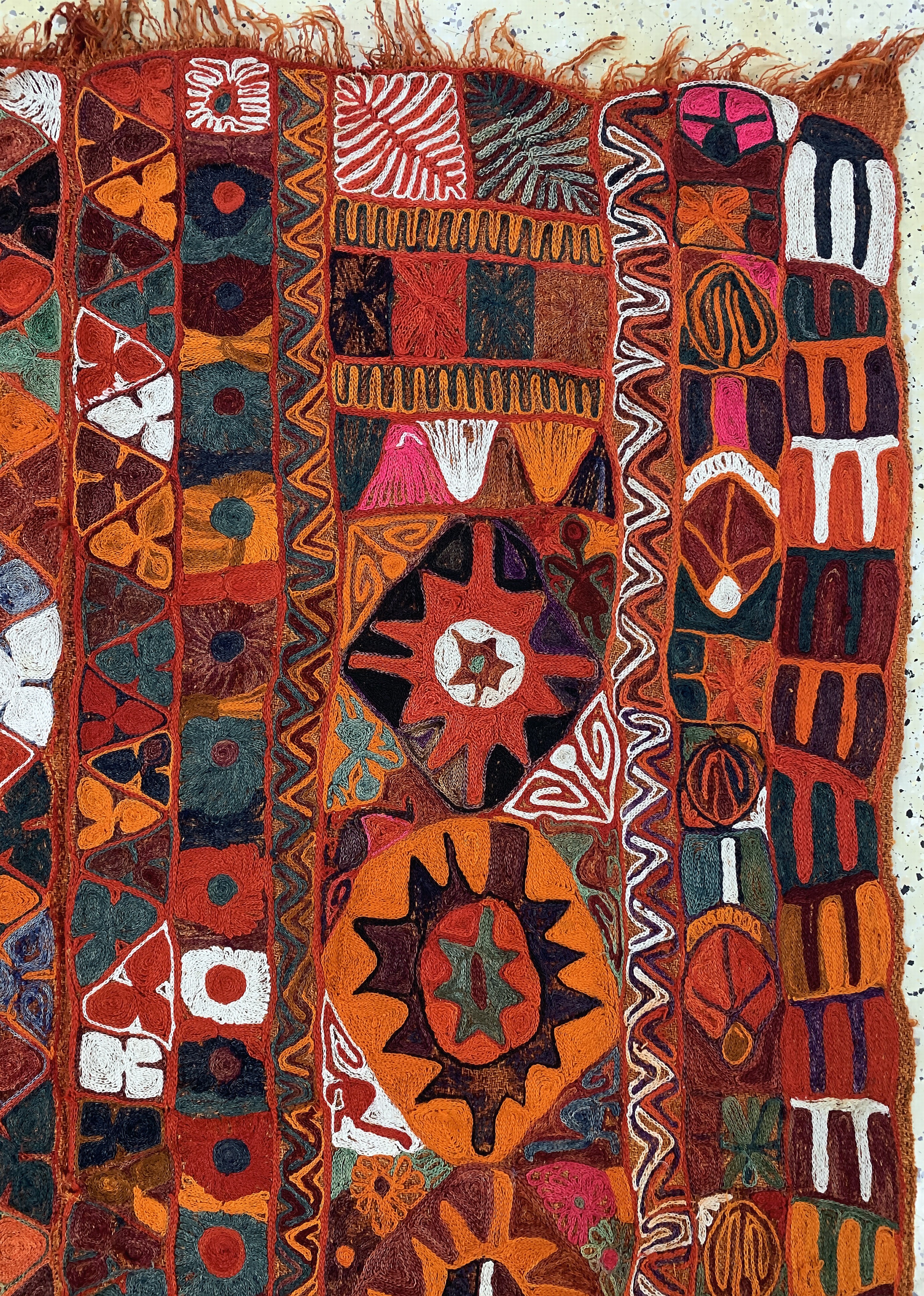 Detail f: Hochzeit-Kelim, Uzbekistan, Anfang 20.Jhd, Wolle auf Wolle, ca. 260 x 170 cm, EHZ: 1-2