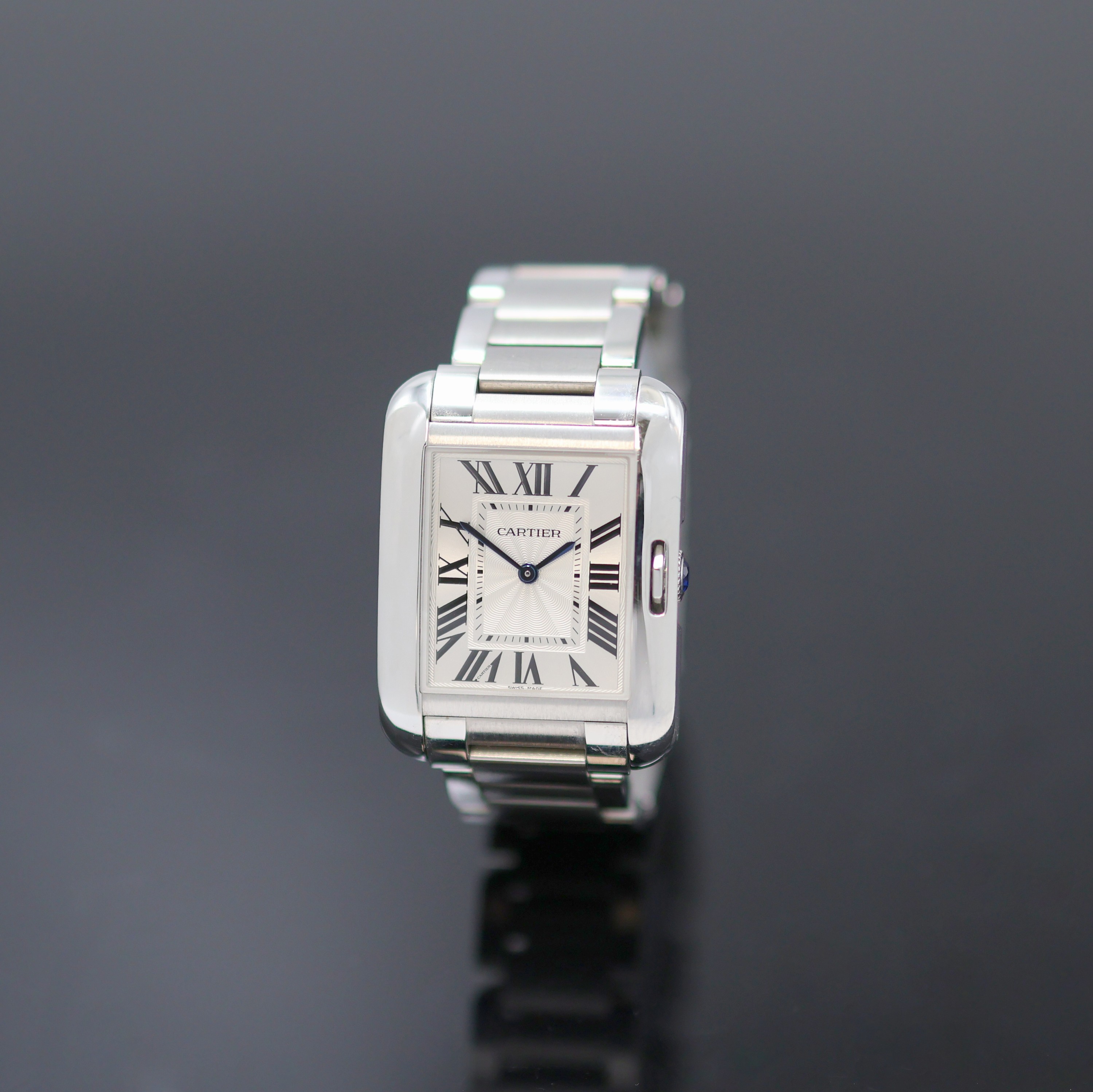 Image 27136693 - CARTIER Tank Anglaise Armbanduhr Referenz 3704, quarz, Edelstahlgeh. inkl. orig. ...