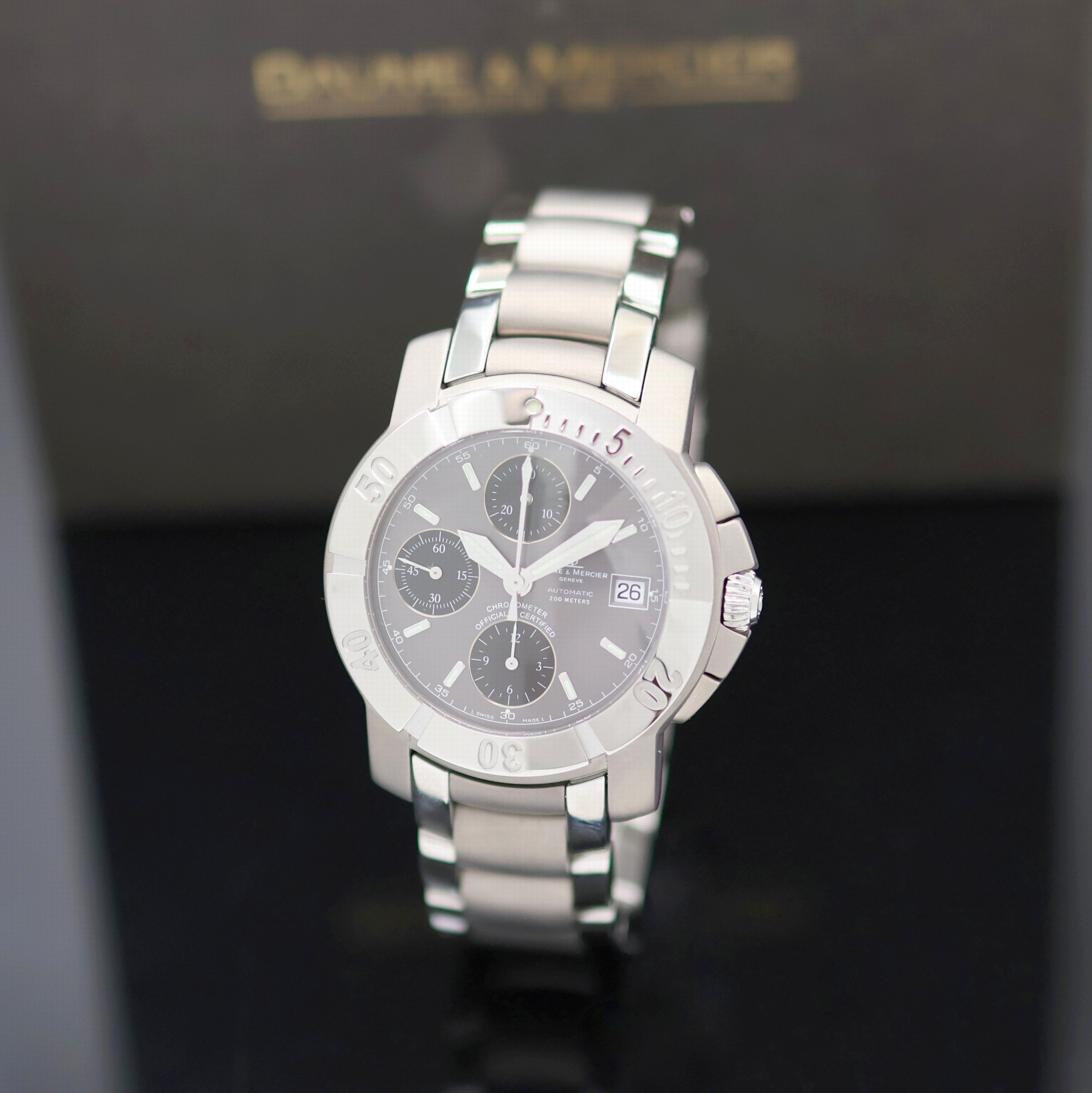 Image 27136694 - BAUME & MERCIER Capeland Herrenchronograph Referenz 65390, Automatik, Edelstahl/Titan ...