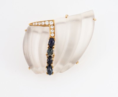27136601e - OTTO KLEIN Aquamarin-Collier mit 18 kt Gold Opal-Saphir-Brillant-Perl-Mittelteil, GG ...
