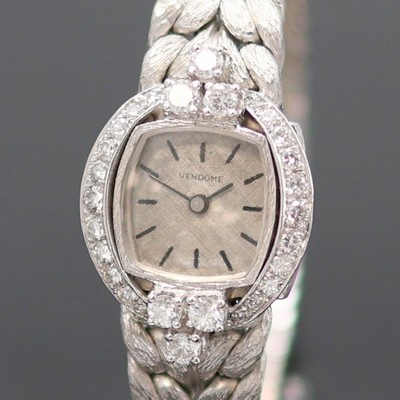 27136667a - VENDOME Damenarmbanduhr in WG 750/000 mit 28 Diamanten, Handaufzug, Schweiz um 1975, ...