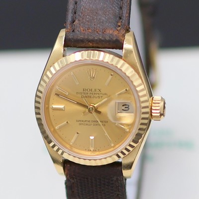 27136672a - ROLEX Datejust Damenarmbanduhr in GG 750/000 Referenz 69178, LC 100, Automatik, ...