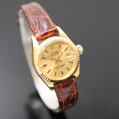 27136673b - ROLEX Oyster Perpetual Datejust Damenarmbanduhr in GG 750/000 Referenz 6917, Schweiz um ...