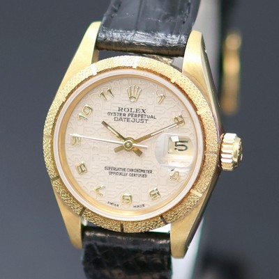 27136674a - ROLEX seltene Damenarmbanduhr Oyster Perpetual Datejust in GG 750/000 Referenz 69008, ...