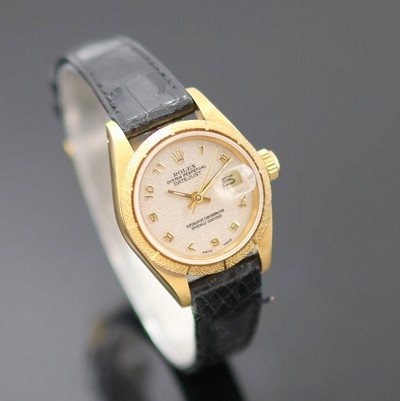 27136674b - ROLEX seltene Damenarmbanduhr Oyster Perpetual Datejust in GG 750/000 Referenz 69008, ...