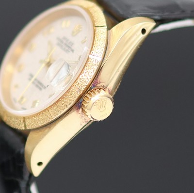 27136674c - ROLEX seltene Damenarmbanduhr Oyster Perpetual Datejust in GG 750/000 Referenz 69008, ...