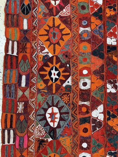 27136678c - Hochzeit-Kelim, Uzbekistan, Anfang 20.Jhd, Wolle auf Wolle, ca. 260 x 170 cm, EHZ: 1-2 ...