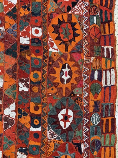 27136678d - Hochzeit-Kelim, Uzbekistan, Anfang 20.Jhd, Wolle auf Wolle, ca. 260 x 170 cm, EHZ: 1-2 ...