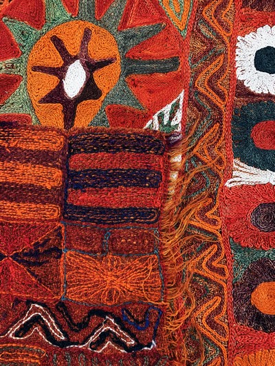 27136678h - Hochzeit-Kelim, Uzbekistan, Anfang 20.Jhd, Wolle auf Wolle, ca. 260 x 170 cm, EHZ: 1-2 ...
