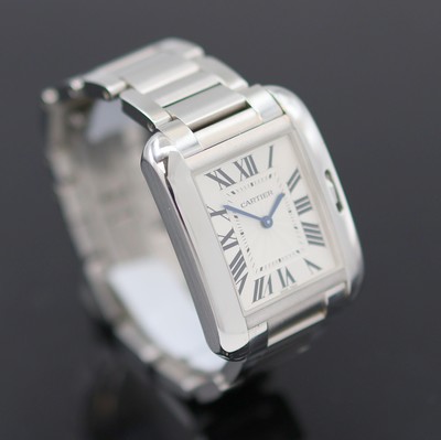 27136693b - CARTIER Tank Anglaise Armbanduhr Referenz 3704, quarz, Edelstahlgeh. inkl. orig. ...
