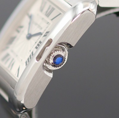27136693c - CARTIER Tank Anglaise Armbanduhr Referenz 3704, quarz, Edelstahlgeh. inkl. orig. ...