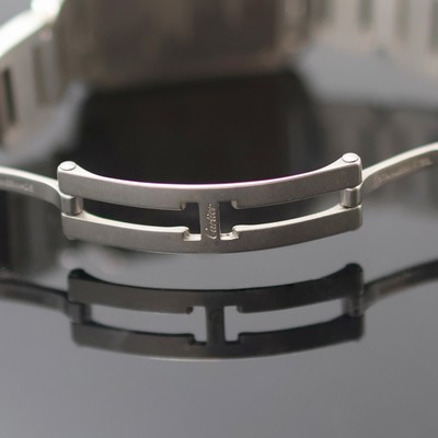 27136693d - CARTIER Tank Anglaise Armbanduhr Referenz 3704, quarz, Edelstahlgeh. inkl. orig. ...