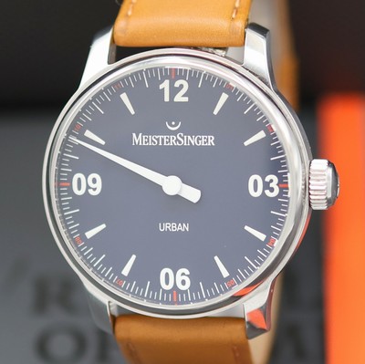 27136788a - MEISTERSINGER Urban Einzeiger- Herrenarmbanduhr, Automatik, beids. vergl. Geh. in ...