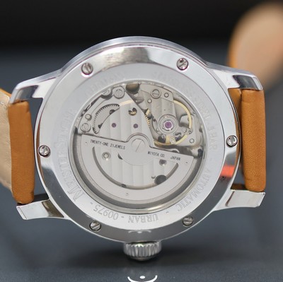 27136788f - MEISTERSINGER Urban Einzeiger- Herrenarmbanduhr, Automatik, beids. vergl. Geh. in ...