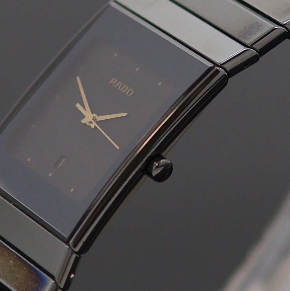 Detail b: RADO Diastar Armbanduhr Referenz 152.0347.3, quarz, Geh. u. Band in High-Tech Keramik, dopp. Faltschl. in Titan, Stahlboden aufgedr.,schwarzes ...