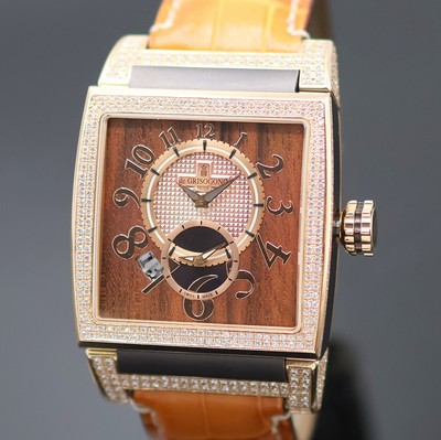 27136813a - DE GRISOGONO Instrumento N°Uno diamantbesetzte Herrenarmbanduhr in RoseG 750/000 und ...