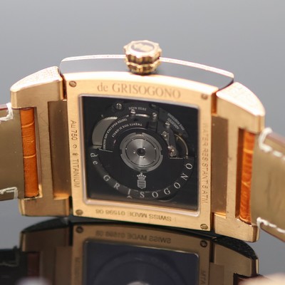 27136813f - DE GRISOGONO Instrumento N°Uno diamantbesetzte Herrenarmbanduhr in RoseG 750/000 und ...