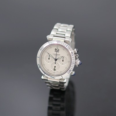 Image CARTIER Pasha chronograph reference 2113, Switzerland around 1995, self winding, on both ...
