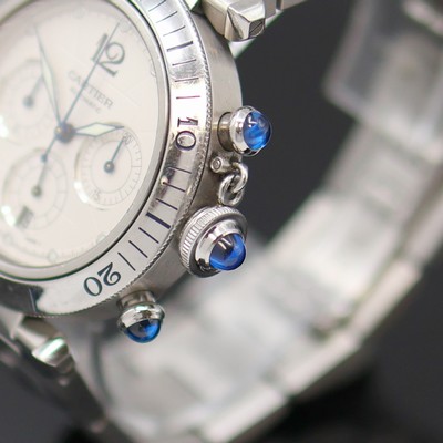 27136816c - CARTIER Pasha Armbandchronograph Referenz 2113, Schweiz um 1995, Automatik, beids. ...