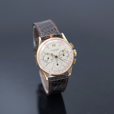 27136834b - UNIVERSAL GENEVE Compax Schaltradchronograph in Rosegold 750/000 Referenz 12278 mit der ...