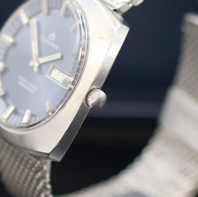 27136883c - BUCHERER Armbandchronometer in Edelstahl, Schweiz um 1970, Automatik, Boden verschr., ...