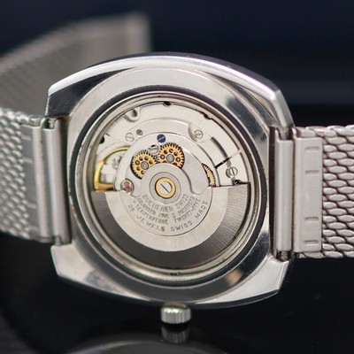 27136883f - BUCHERER Armbandchronometer in Edelstahl, Schweiz um 1970, Automatik, Boden verschr., ...